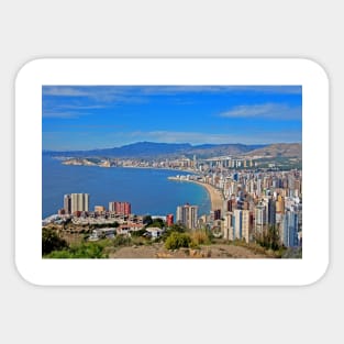 Benidorm Skyline Cityscape Costa Blanca Spain Sticker